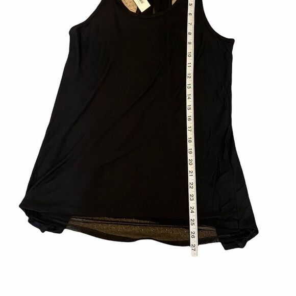 NWT JOE FRESH Black Racerback Cut Out Light Tank - Picture 6 of 8